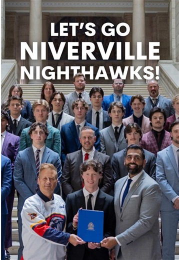 Big congrats to the @Niverville Nighthawks on solidifying yourselves as Canada’s BEST Junior A hockey team 🏒☝️ The Nighthawks are the 4th team from Manitoba to take the Centennial Cup since 1973. This win was years in the making and the players’ hard work paid off. Special shout out to the parents/guardians, families, coaches, volunteers, and friends who supported these young men up to this major victory. Manitoba is once again proving to produce the best of the best. #niverville #manitoba #mbp