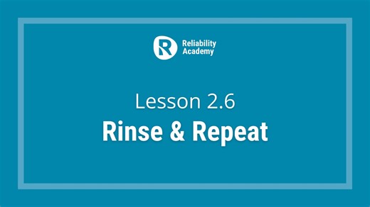 Lesson 2.6 - Reliability Academy (Planning & Scheduling)