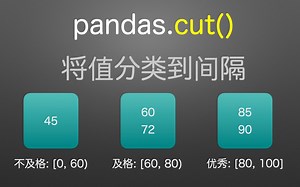 cut() 将值分类到自定义间隔