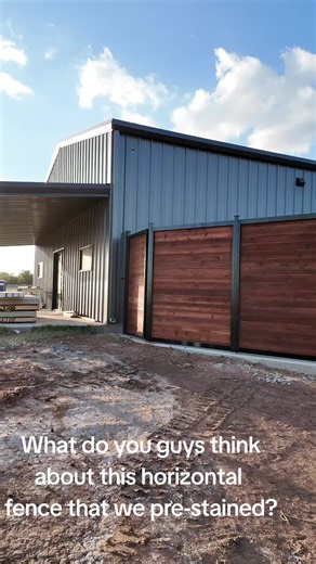 Love the pre-stained horizontal fence!!! | Horizontal Fence