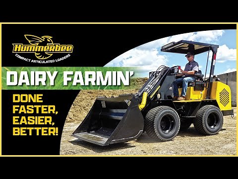 Replace your dairy farm Skid Steer with the Hummerbee Compact Articulated Loader.