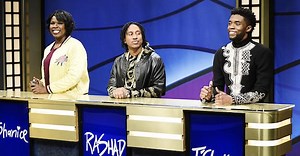 Chadwick Boseman Brings T'Challa to 'SNL' for 'Black Jeopardy'