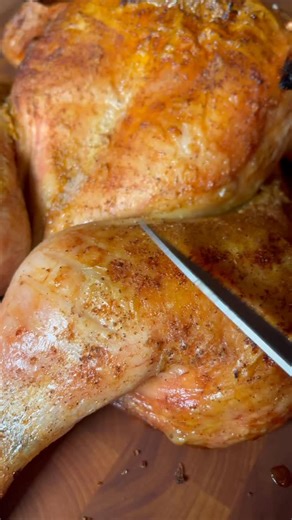 Beatdown BBQ on Instagram: "🚨 How To Make Better Chicken Than Costco? 👉 Recipe 1. Preheat oven to 500 degrees 2. Spatchcock 5lb chicken and season with your favorite seasoning, 3. Place chicken skin side down on a rack, and let sit at room temperature for an hour. 4. Roast skin side down for 20 minutes 5. Removed and rest for 20 minutes 6. Turn skin side up and roast for the final 20 minutes. 7. Place chicken on counter for 10 minutes and enjoy! NOTE: If your chicken is larger than 6 lbs you w