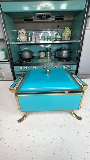 This 1950s chafing dish is in pristine condition. It even has the original paperwork still attached to the dish itself. The video is a repost, but I’ve had some comments on the dish that I’m holding in my profile picture and thought it was worth a re-share. 🥰￼ | Mrs Happy Homemaker