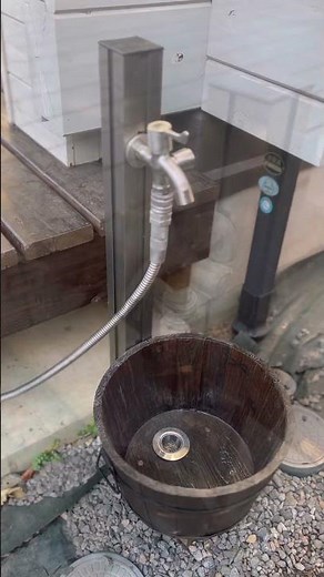 [立水栓DIY]水道工事なしでOK！ただの塩ビパイプをおしゃれ立水栓にDIYでアレンジ作成 #立水栓 #水道工事 #外構