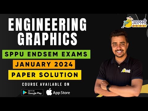 Engineering Graphics SPPU Endsem Exams January 2024 Paper Solution Walkthrough | Aalsi Engineer
