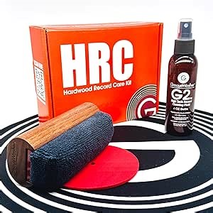 GrooveWasher Vinyl Record Cleaning Kit – Handcrafted Hardwood Handle with Scratch-Free Microfiber Pad, Essential LP Care System Includes G2 Cleaning Fluid Spray + Bonus, Erase Fingerprint Oils & Dirt