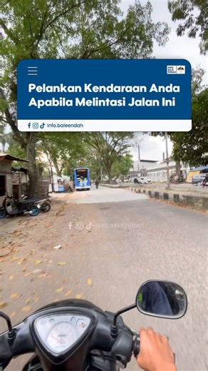 Baleendah on Instagram: "Informasi dari warganet Baleendah. “Min harap berhati hati yang melintasi jalan Anggadireja dekat bus tayo, sambungan coran nya lumayan tinggi, jadi jedug ke motor, kaya di video ini min”"