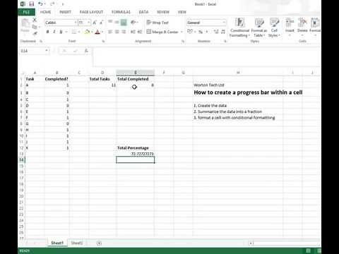 excel percentage bar in a cell using conditional formatting