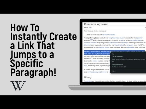 How to Instantly Create a Link That Jumps to a Specific Paragraph [easy]