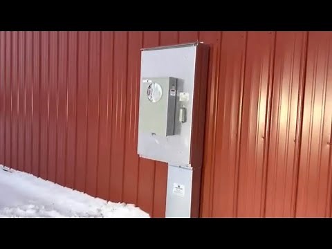 Mounting a new 400 amp CT Cabinet for single phase 240vac pole barn electrical service