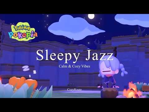 5 Hours Cozy Jazz | Starlight Campfire | Pokémon Pokopia Ambience