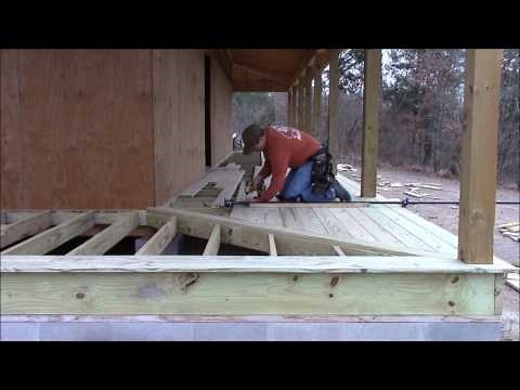 Building My Own Home: Episode 54 - Full Wrap Around Porch: Using 5/4 x 6 treated pine.