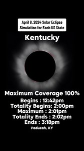 Eclipse 2024 - Here’s what you may see tomorrow depending on location and weather in your area. *States aren’t listed in alphabetical order | Justin Barclay