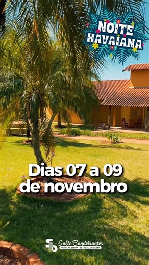 🌸🍃Noite Havaiana – 07 de novembro a 09 de novembro🌸🍃 Um final de semana para relaxar, curtir a vibe havaiana e curtir com a família ✔ Passeio a cavalo, tirolesa, quadriciclo e muito mais (pagos à parte) ✔ Piscinas aquecidas e hidromassagem ✔ Café, almoço e jantar incluídos 💳 Pacote em 12x de R$ 199,33 👨‍👩‍👧‍👦 Pacote para 02 adultos 02 crianças até 10 anos (cortesia!) Vemos você em breve, Aloha! 🌸🍃 #SaltoBandeirantes #hotelfazenda #natureza #aventura #descanso #família | Salto Bandeira