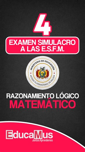 ✅4º 험혅헮헺헲헻 헦헶헺혂헹헮헰헿헼 - 헔헱헺헶혀헶ó헻 헮 헹헮혀 험.헦.헙.헠.  Ámbito: Razonamiento Lógico Matemático 易Pon a prueba tus conocimientos Únete a nuestro grupo de wattsapp para mas materiales: https://chat.whatsapp.com/J1oGBhqhMl9Bc6WbhBWCKa?mode=wwt #profesoresbolivia #MaestrosBolivia #MAGISTERIODEBOLIVIA #ESFM | EducaMus | Facebook