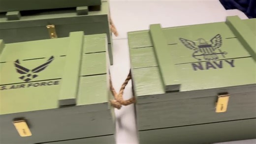 Ammo Box With Military Insignia, Military Style Ammunition Wood Crate - Etsy