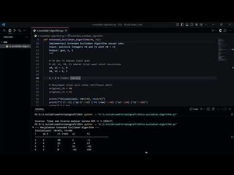Extended Eucledian Algorithm - Kriptografi