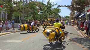 18K views · 84 reactions | WATCH: A colorful - and moving - parade made its way down Key West’s main street this weekend. Read about the sculptor who inspired the parade: https://www.wthr.com/1997476 | WTHR-TV | Facebook