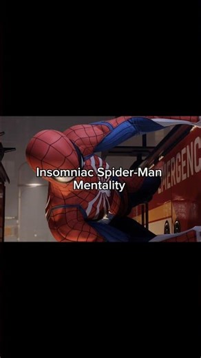 Insomniac Spider-Man Mentality #fyp #shorts #spiderman #spidermanps4 #insomniacgames #marvel