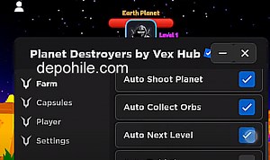 Roblox Planet Destroyers Script Farm, Kapsül Hilesi İndir 2024