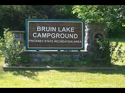 Camping at Pinckney State Recreation Area, Michigan