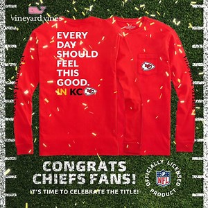 15K views · 254 reactions | Congrats Chiefs fans, it’s time to celebrate the title. Shop now: bit.ly/2SgzGTk | Vineyard Vines | Facebook
