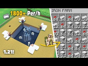 MINECRAFT BEST IRON FARM 1.21!