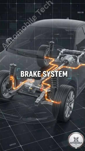 How Works Break System #automobile #mechanic #shorts #ai #animation #brakesystem