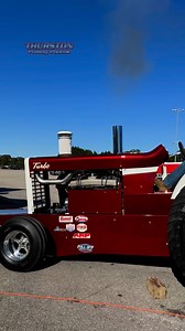Warming up an absolutely stunning IH 1206 Light Pro Stock Tractor! #TractorPulling #IH1206 #Horsepower #Turbocharged #Diesel #Turbo #InternationalHarvester | Thurston Pulling Photos