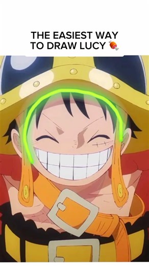 Easy Hack to Draw Luffy from One Piece 🍖#anime #drawing #tutorial