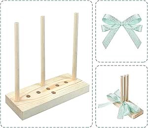 Andiker Bow Maker for Ribbon, Wooden Bow Making Tool for Creating Wreaths, Gift Bows, Hair Bows, Decorations, Corsages (Type 1)