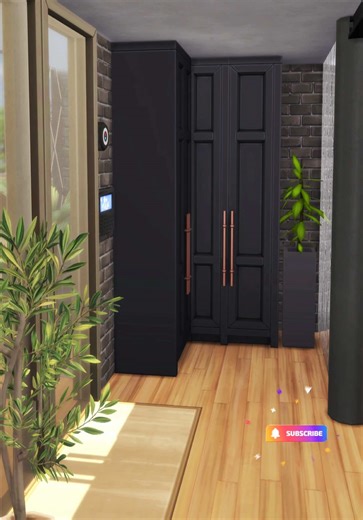 Hallway design with a smart divider 🌿✨ Separating the entry space from the living room 🏡 Save this idea & follow for more Sims 4 builds #sims4build #sims4 #thesims4 #thesims4tutorial