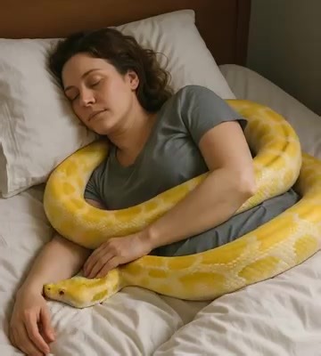 1.8K views | A young woman kept a huge python at home: one day the...