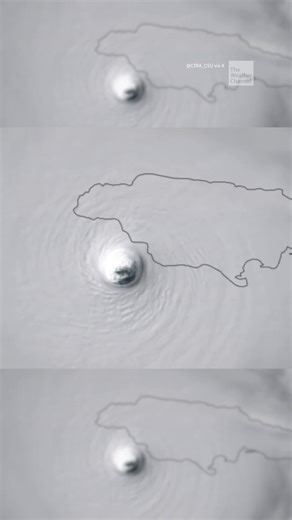 717K views · 2.2K reactions | Melissa's Cat 5 Landfall From Space Striking Jamaica with maximum sustained winds of 185 mph, this is what Hurricane Melissa looked like from space as it made its historic Category 5 landfall in Jamaica Tuesday afternoon. | The Weather Channel | Facebook
