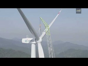 Wind Power Elevated: Zoomlion Crane Hoists Giant Blade onto Wind Turbine | Impressive Installation