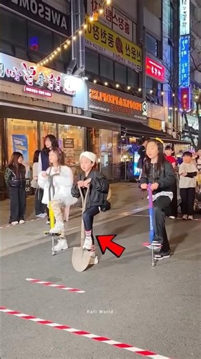 Street Jump Game Gone Wrong | Girl Uses Shovel Instead of Rope 😆 #shorts #facts #viral