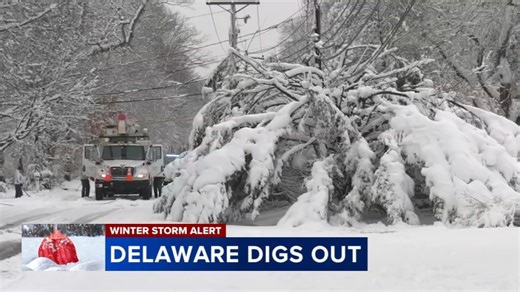 Winter storm cleanup continues in Delaware