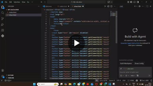 #firstproject #html #javascript #beginnercoder #codingjourney | Ishan Vardan