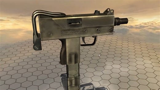 MAC-10冲锋枪 完全拆解、组装 与 各部件展示