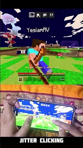 How to do jitter clicking in mobile tutorial video #minecraft #mincraftpvp #mcpe