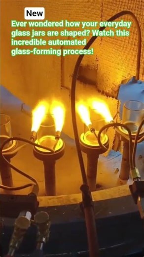 How Glass Jars Are Made! ​#GlassManufacturing #HowItsMade #IndustrialDesign #Satisfying #Factory