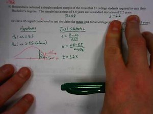 t distribution Hypothesis Tests Part 1