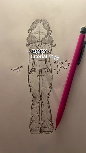 Body tutorial✨✨#body #fakebodyy⚠️ #bodytutorial #drawingtutorial #viral #draw #vu #hair #drawing #bodypositivity
