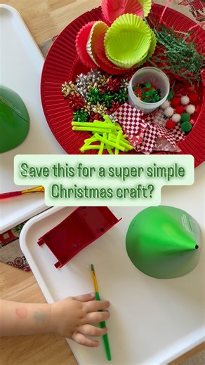 Super simple Christmas tree craft idea 🎄 All you need is: - Party hat - Christmas collage items - Glue #christmascraft #12daysofsimplechristmasplay #simplechristmasmagic | Scribbly Gum Playhouse FDC