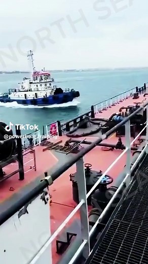 Tugboat and Cargo Ship Movement in North Sea