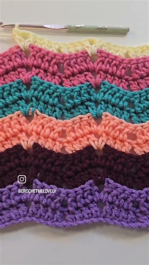 WIP Wednesday: Textured Chevron Blanket | Inspiration, Colorful, Crochet,Crafty,Trends,Tiktok,Yarn 💗