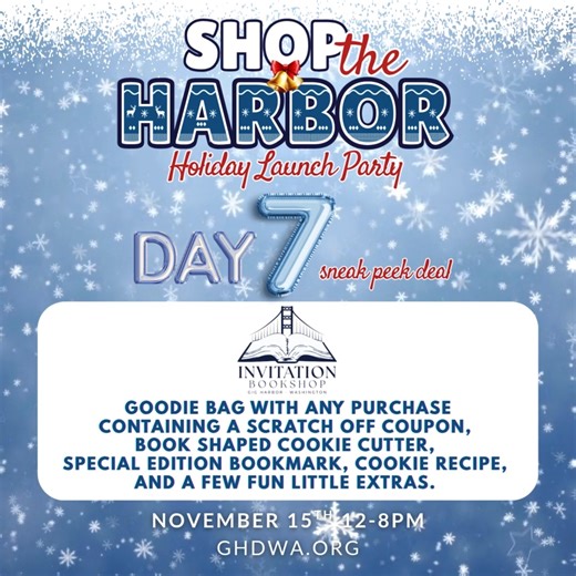 The Perfect Gift! 📚 Your Shop the Harbor Holiday Passport unlocks the most festive goodie bag of the season. Get ready to cozy up with a great read! @invitationbookshop —a beloved family-owned bookshop—is making sure your Shop the Harbor shopping trip on Sat. Nov. 15th is rewarded with a fun, festive bonus. Here is the exclusive access waiting for you with your Shop the Harbor Passport: ✨ FREE GIFT BAG: Every ticket holder receives a fantastic goodie bag with any purchase at Invitation Bookshop