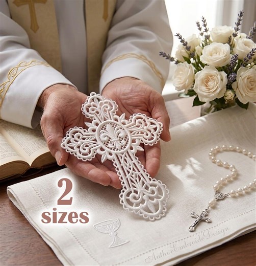 Filigree FSL Cross Machine Embroidery Design, Religious Bible Bookmark Pattern, Ornate Lace Ornament, Instant Download #FS47 - Etsy