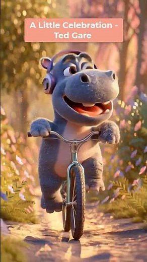 Hippo On A Bike 🚲💜 | Pure Joy In Motion